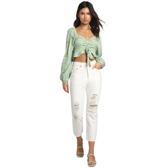 Levi's 501 Distressed High Rise Straight Leg Jeans - Picture 6 of 6